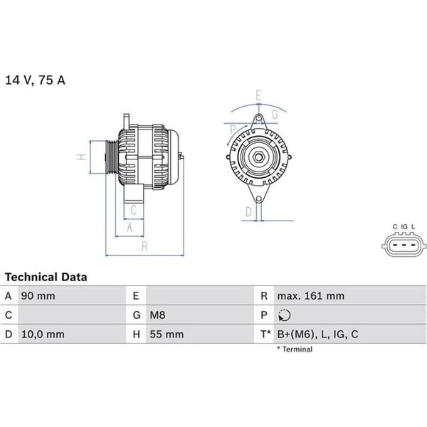 Bosch Lichtmaschine Suzuki Ignis Jimny Liana Swift 0986082900-image
