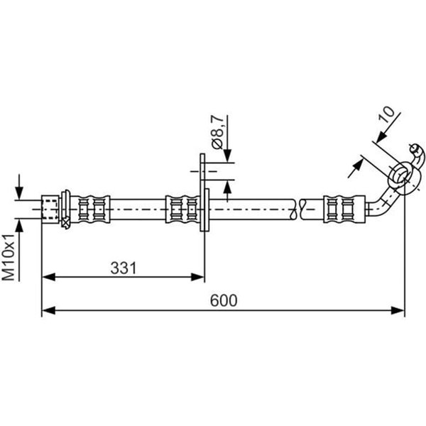 Bosch Bremsschlauch Vorne Rechts Toyota Rav 4 2-image