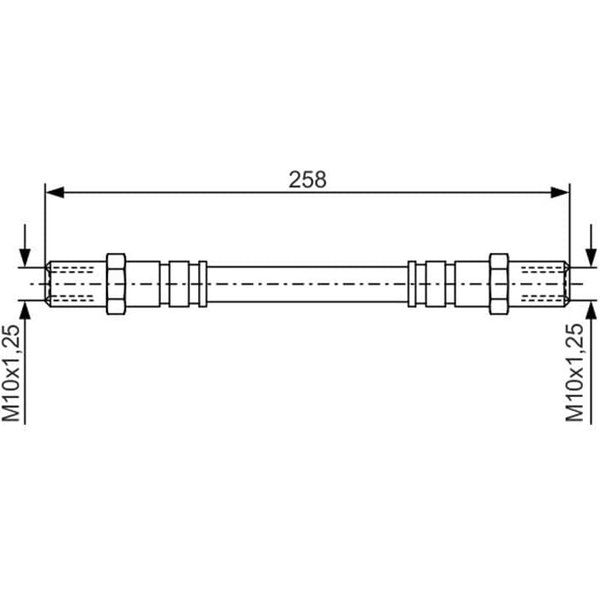 Bosch Bremsschlauch Hinten Lada Samara-image