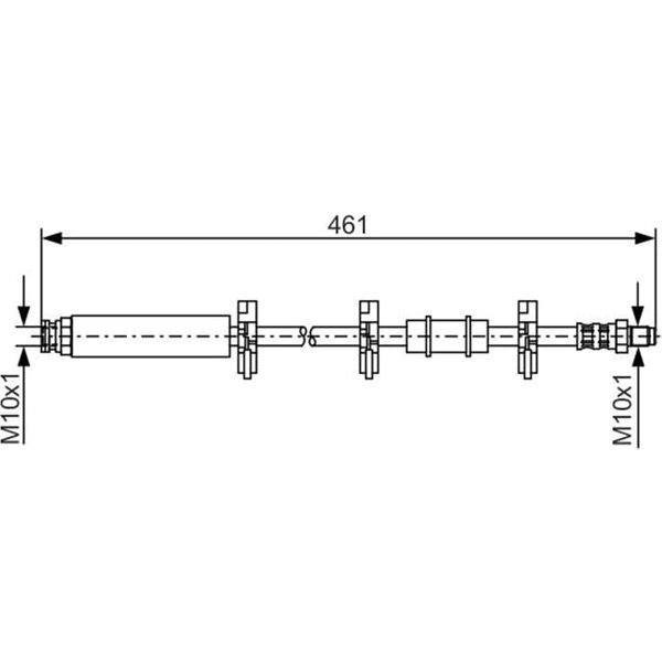 Bosch Bremsschlauch Vorne Rechts Citroen C25 Fiat Ducato Talento Peugeot J5-image