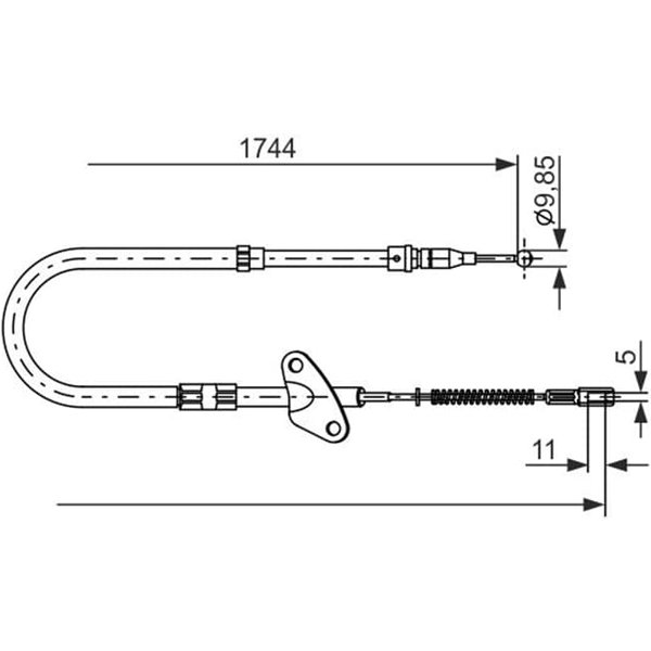 Bosch Handbremsseil Hinten Rechts Mercedes T1/Tn-image
