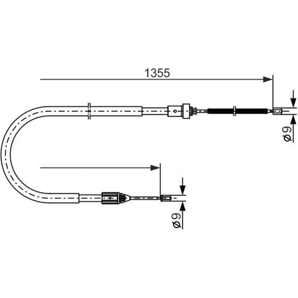 Bosch Handbremsseil Hinten Rechts Renault Clio 2-image