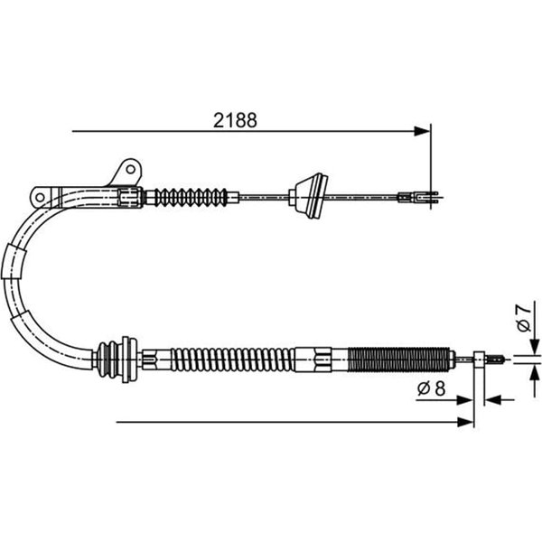 Bosch Handbremsseil Hinten Links Volvo 740 760 940-image