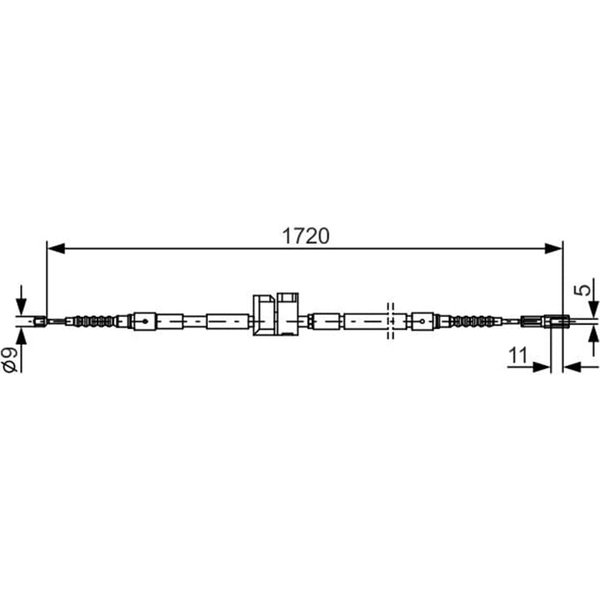 Bosch Handbremsseil Hinten Rechts Audi A8-image