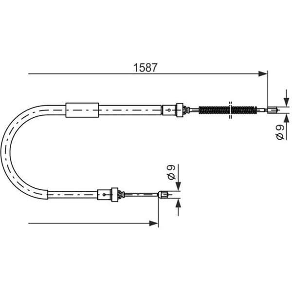 Bosch Handbremsseil Hinten Rechts Renault Clio 3-image