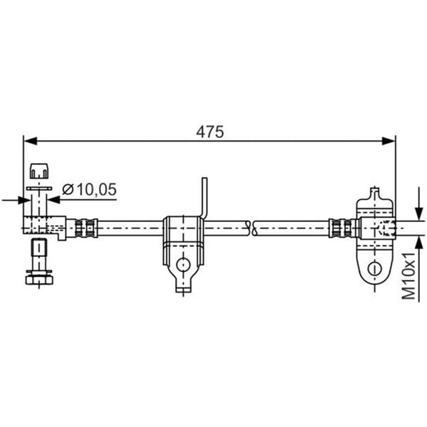 Bosch Bremsschlauch Vorne Links Ford Transit 2,0 2,3 2,4-image