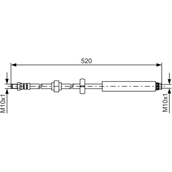 Bosch Bremsschlauch Vorne Citroen C3 C4 Ds3 Peugeot 2008 208-image