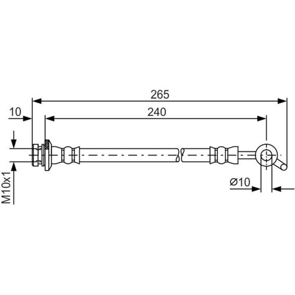 Bosch Bremsschlauch Hinten Rechts Nissan Rogue X-Trail Renault Koleos-image