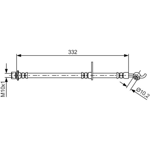 Bosch Bremsschlauch Hinten Rechts Toyota Auris Avensis-image