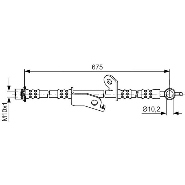 Bosch Bremsschlauch Vorne Links Toyota Avensis T27-image