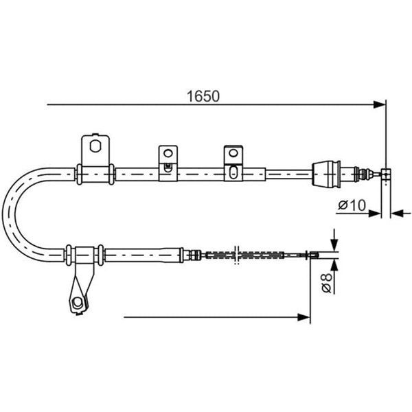 Bosch Handbremsseil Hinten Links Hyundai Matrix 1,5-image