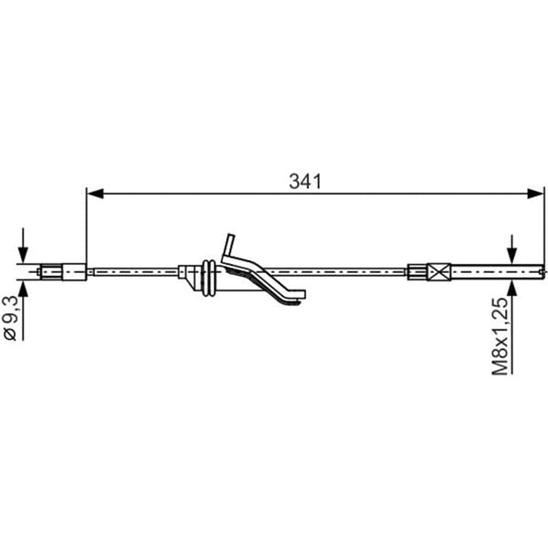 Bosch Handbremsseil Vorne Ford C-Max Focus Grand Volvo C30 C70 S40 V50-image