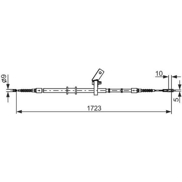 Bosch Handbremsseil Hinten Links Audi 80-image