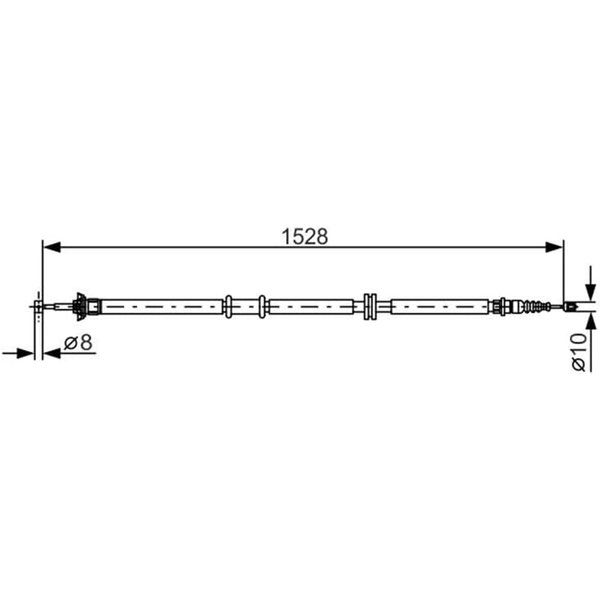 Bosch Handbremsseil Hinten Rechts Fiat Linea-image