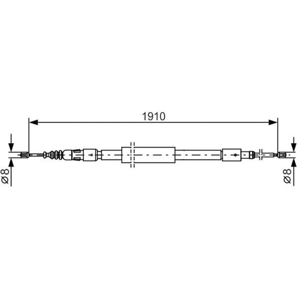 Bosch Handbremsseil Hinten Citroen C3-image