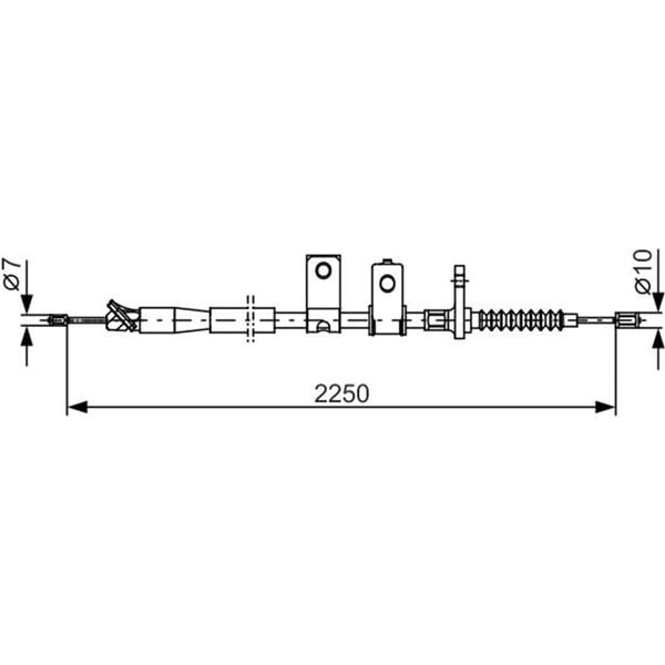 Bosch Handbremsseil Hinten Links Nissan Navara Np300 Pick-image
