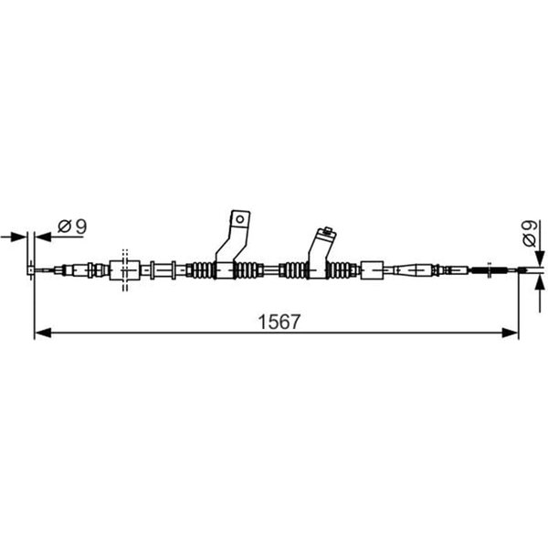 Bosch Handbremsseil Hinten Rechts Chevrolet Lacetti Nubira Daewoo Lacetti Nubira-image