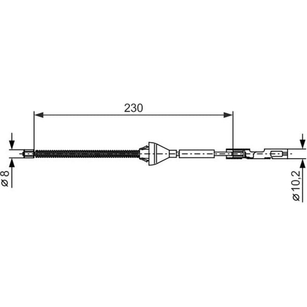 Bosch Handbremsseil Hinten Ford Focus 3-image
