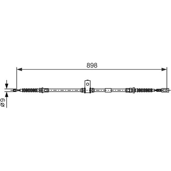 Bosch Handbremsseil Hinten Links Nissan Cabstar Nt400-image