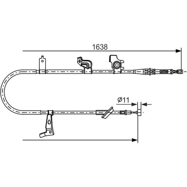 Bosch Handbremsseil Hinten Rechts Fiat Sedici Suzuki Sx4-image