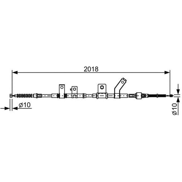 Bosch Handbremsseil Hinten Rechts Mitsubishi L200 2,5-image