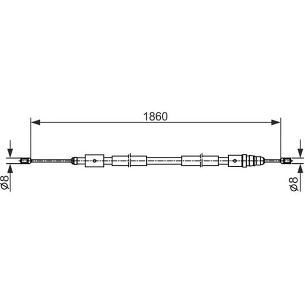 Bosch Handbremsseil Hinten Links Citroen Xsara-image