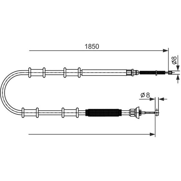 Bosch Handbremsseil Hinten Fiat Doblo 263-image