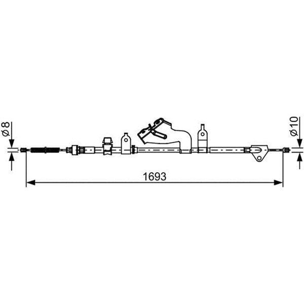 Bosch Handbremsseil Hinten Rechts Toyota Yaris P13-image