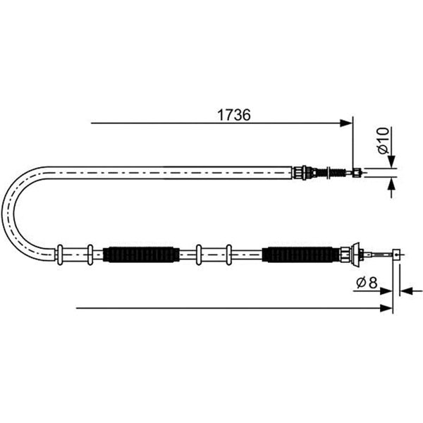 Bosch Handbremsseil Hinten Rechts Fiat Doblo 119 223-image