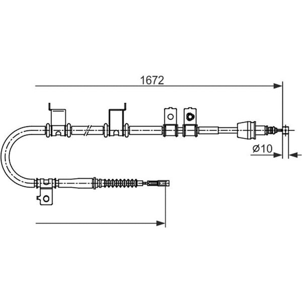 Bosch Handbremsseil Hinten Links Hyundai Elantra I30-image