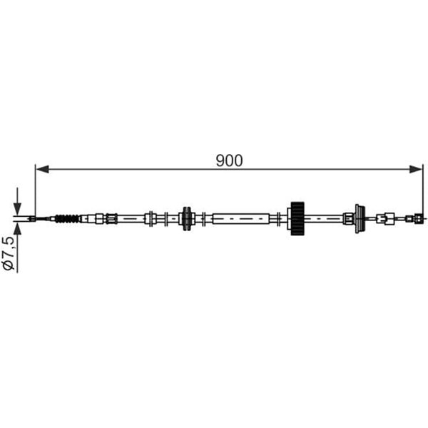 Bosch Handbremsseil Hinten Rechts BMW X5 E70 F15 X6 E71-image