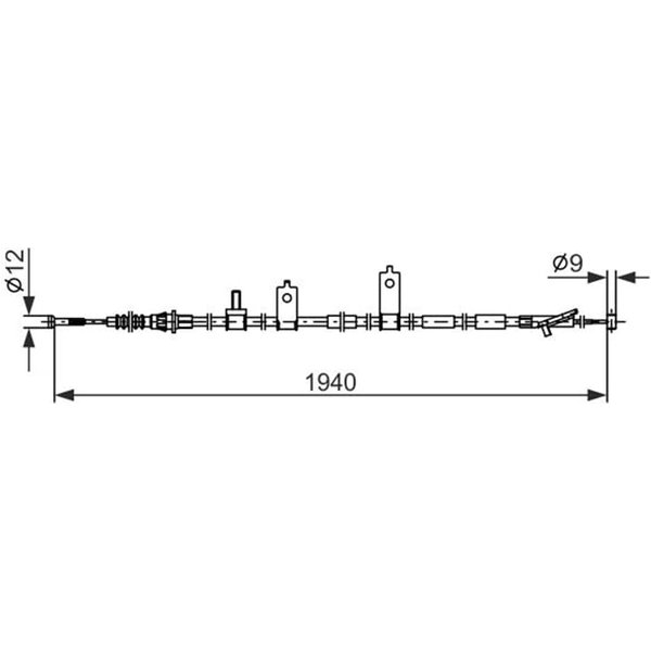 Bosch Handbremsseil Hinten Links Mazda 6 GJ-image