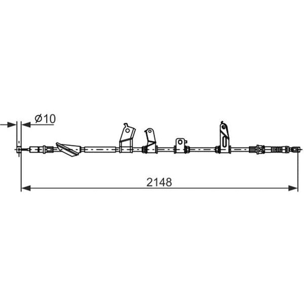 Bosch Handbremsseil Hinten Links Honda Civic 8-image