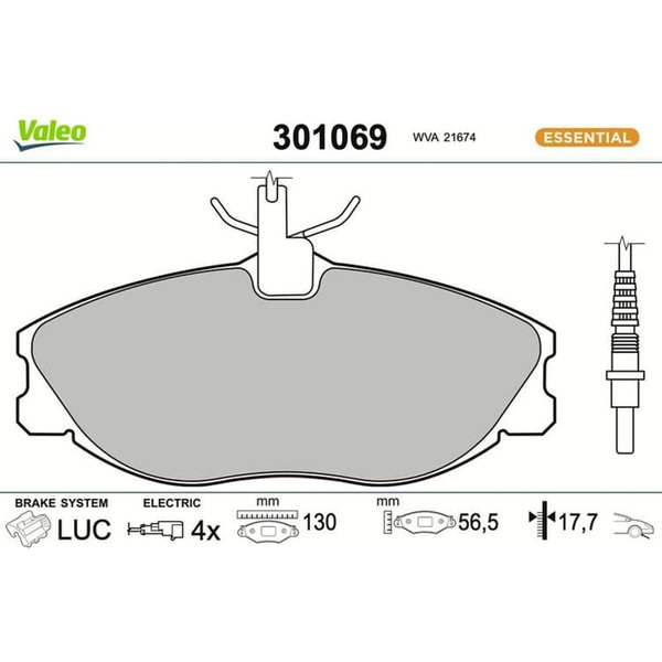 Valeo BremsbeläGe Vorne CitroëN Xsara N1 Zx N2 Peugeot 306 406 607-image