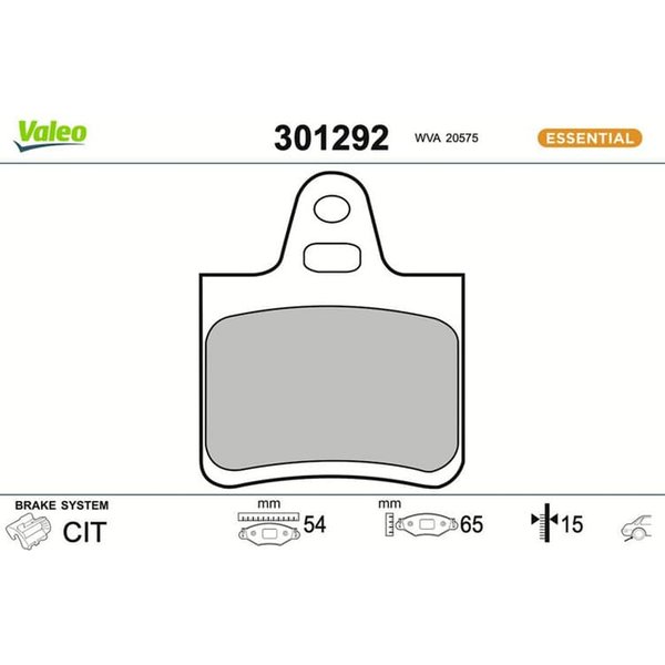 Valeo BremsbeläGe Hinten CitroëN Cx Xantia X1 X2 Xm Y3 Y4-image