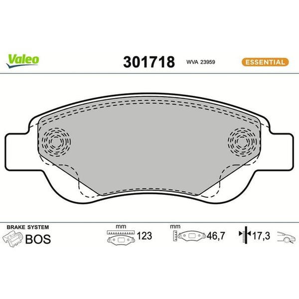 Valeo BremsbeläGe Vorne CitroëN C1 Peugeot 107 108 Toyota Aygo B1 B4-image