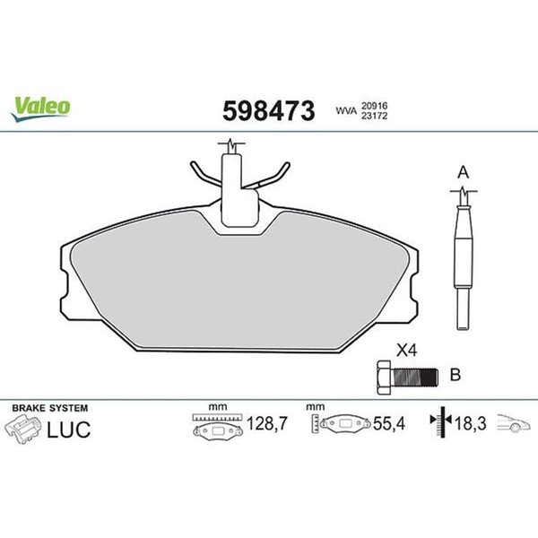 Valeo BremsbeläGe Vorne Renault Clio 2 Laguna 1 Megane 1 Safrane 2-image