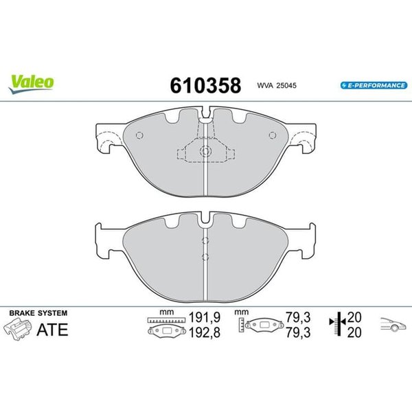 Valeo BremsbeläGe Vorne BMW 5Er F10 7Er F01 F02 F03 F04-image