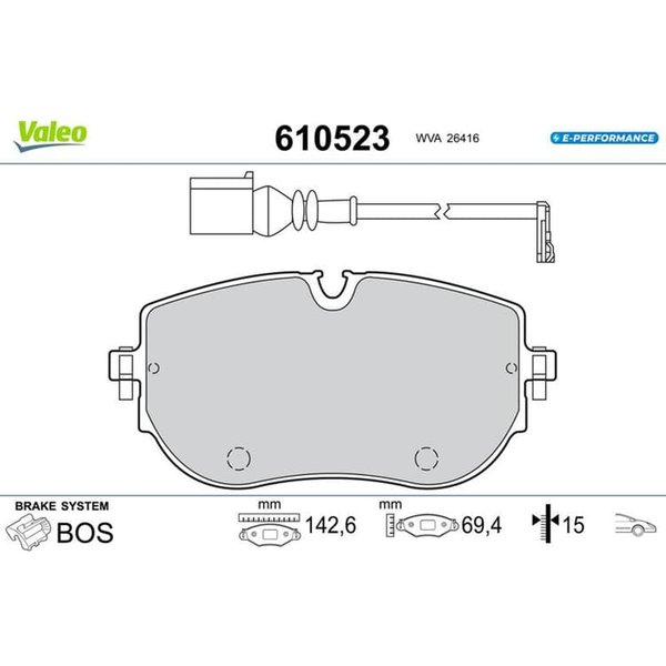 Valeo BremsbeläGe Vorne Audi Cupra Skoda VW-image