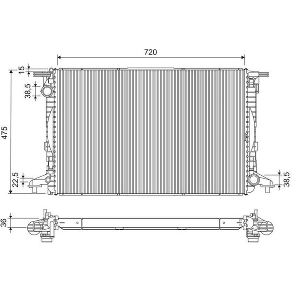 Valeo MotorküHler Audi A4 B9 A5 A6 C8 A7 Sportback A8 D5 Q5 Q7 3.0-image