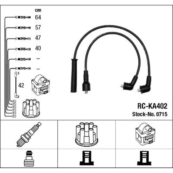 NGK ZüNdkabelsatz Kia Pride 1,3-image