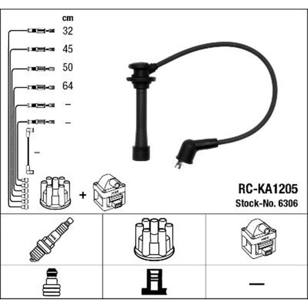 NGK ZüNdkabelsatz Kia Clarus 2,0-image