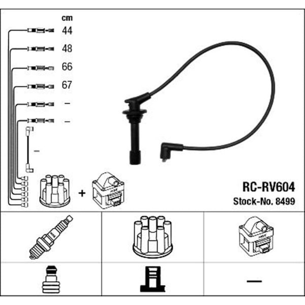 NGK ZüNdkabelsatz Honda Crx Rover 200 400 1,6-image