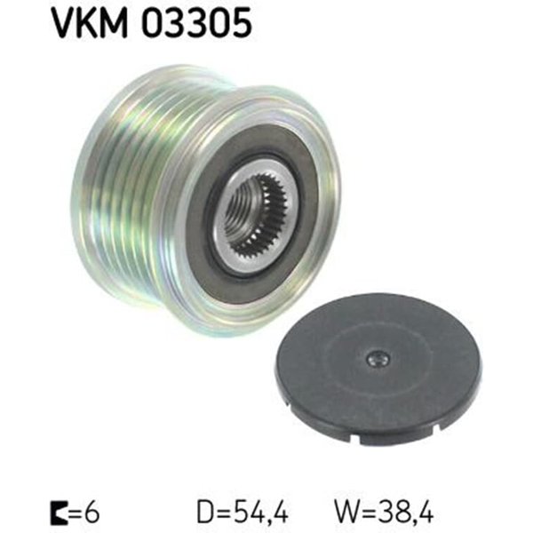 SKF Generatorfreilauf Citroen Fiat Peugeot VKM03305-image
