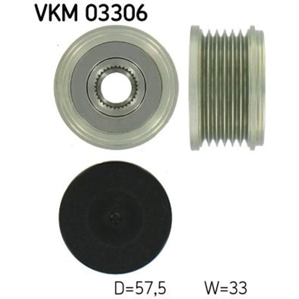 SKF Generatorfreilauf Citroen Fiat Peugeot VKM03306-image