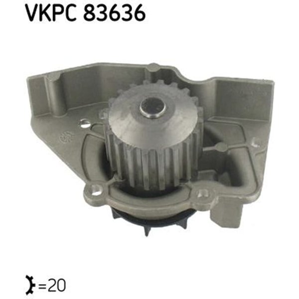 SKF Wasserpumpe Citroen Fiat Lancia Peugeot VKPC83636 2,0-image