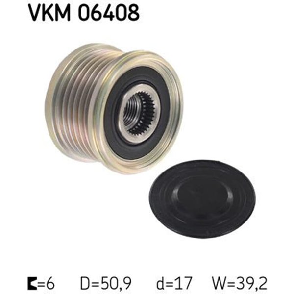 SKF Generatorfreilauf Mazda 2 3 6 Cx-3 Cx-30 Cx-5 Cx-9-image