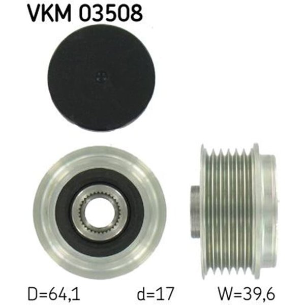 SKF Generatorfreilauf Opel Astra Combo Corsa Meriva Zafira 1,7-image
