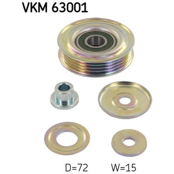 SKF Umlenkrolle FüR Keilrippenriemen Honda Accord Civic Cr-V Hr-V Logo-image