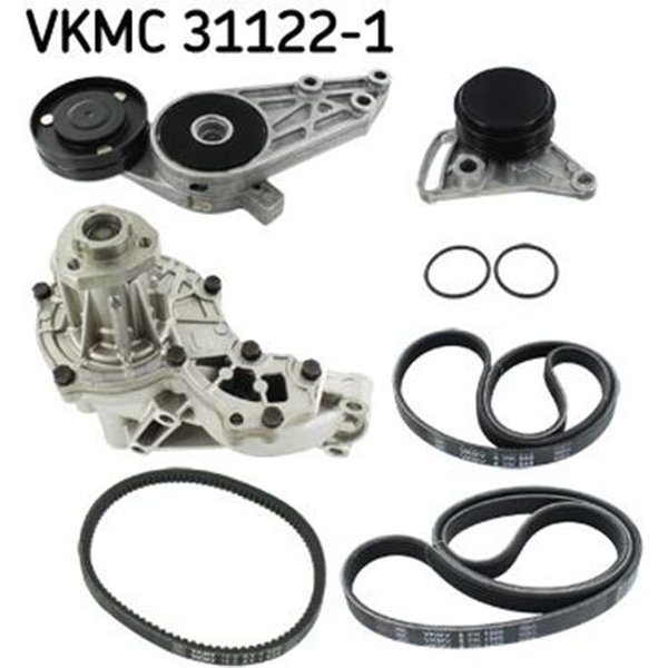 SKF Zahnriemensatz + Wasserpumpe Audi A4 A6 Cabriolet VW Passat 1,8-image